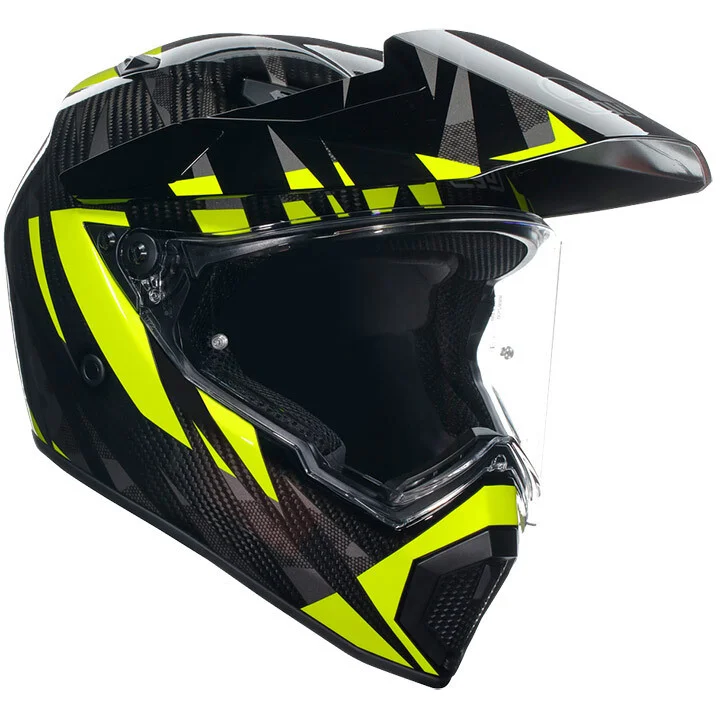 Casco Moto Integrale Agv AX9 STEPPA Carbonio Grigio Giallo Fluo Prezzo Di Fabbrica
