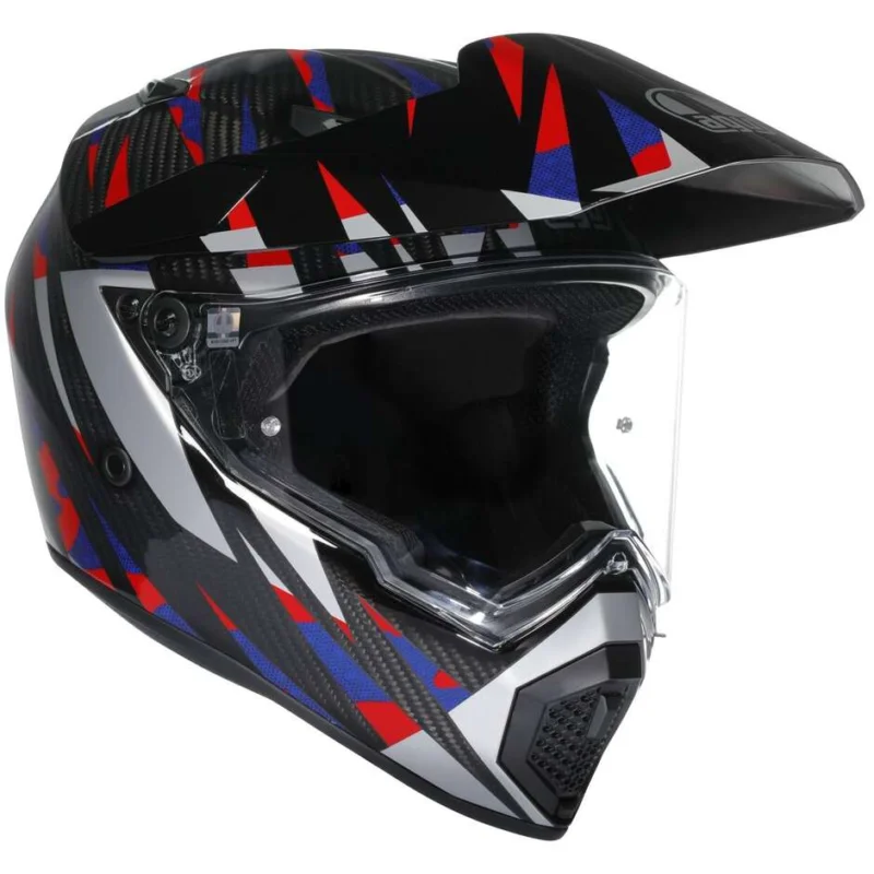 Casco Moto Integrale Agv AX9 STEPPA Carbon Rosso Blu Vendita Finale