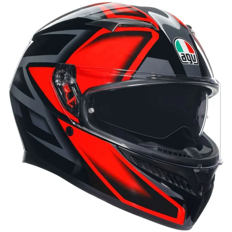 Ultimissimo Modello Casco Moto Integrale Agv K3 COMPOUND Nero Rosso