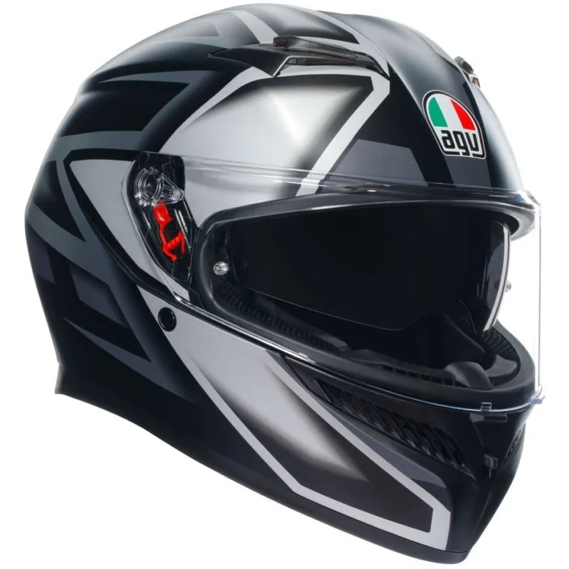 Casco Moto Integrale Agv K3 COMPOUND Opaco Nero Grigio Spedizione Gratuita
