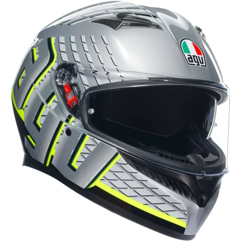 Casco Moto Integrale Agv K3 FORTIFY Grigio Nero Giallo Fluo Sconto