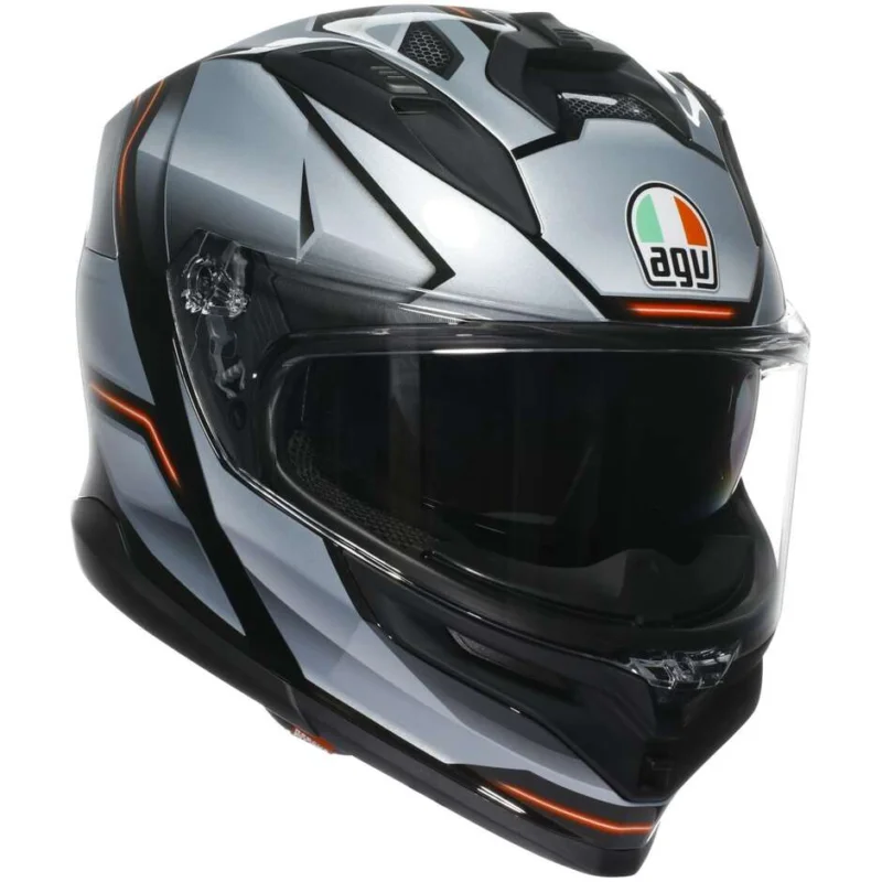 Casco Moto Integrale Agv K7 JAEGER Nero Silver Soddisfatti O Rimborsati