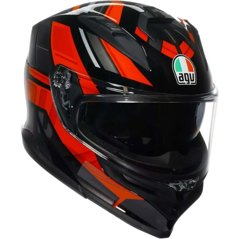 Casco Moto Integrale AgvK7TAURAX Nero Rosso Quantità Limitata