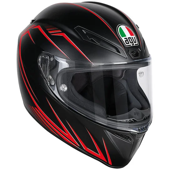 Casco Moto Integrale Agv Veloce S Multi Predatore Nero Rosso Opaco Scelto Dai Clienti