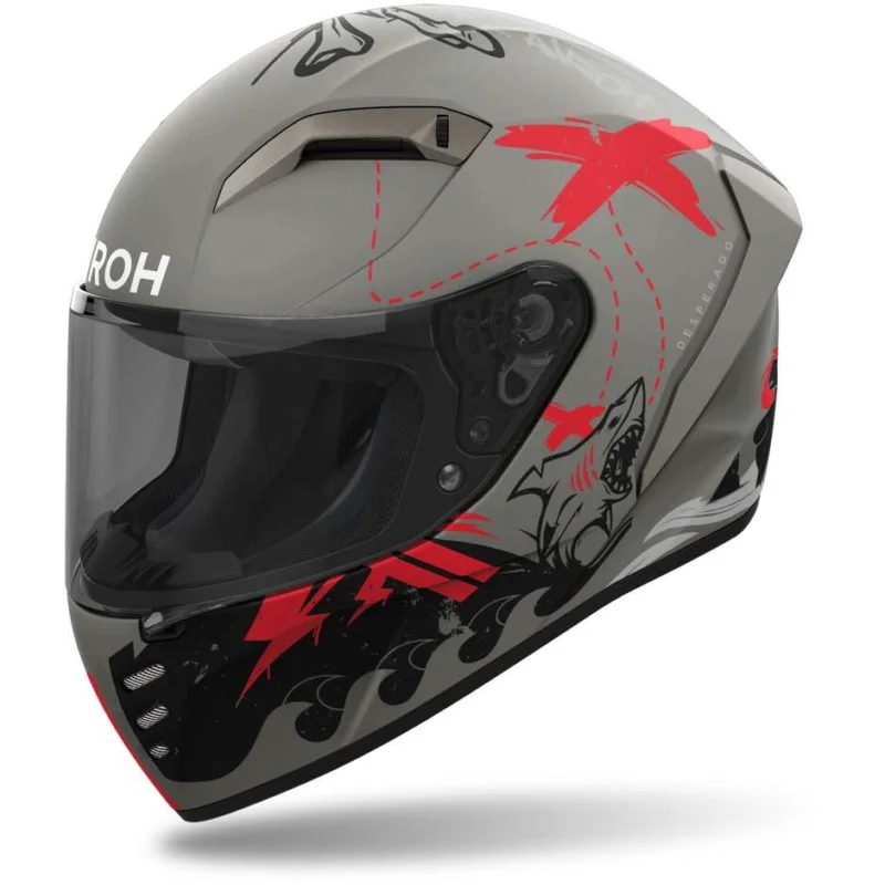 Non Perdere Casco Moto Integrale Airoh CONNOR DESPERADO Arancio Opaco