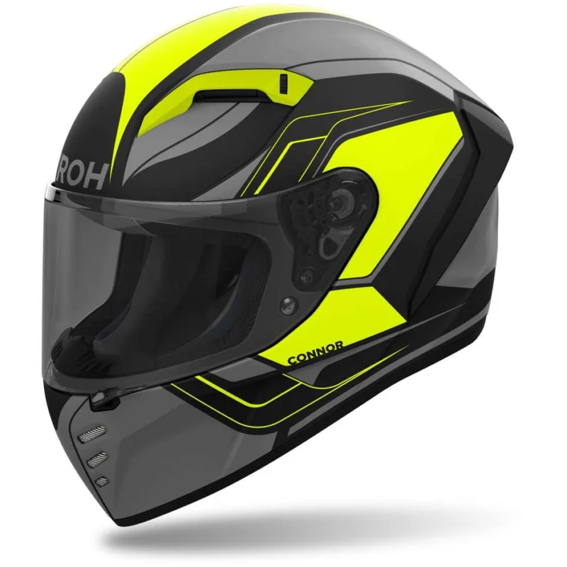 Casco Moto Integrale Airoh CONNOR DUNK Giallo Opaco Reso Gratuito