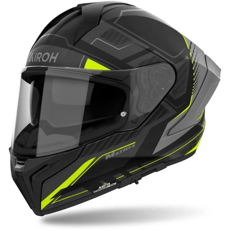 Pagamento Sicuro Casco Moto Integrale Airoh MATRYX ROCKET Giallo Opaco