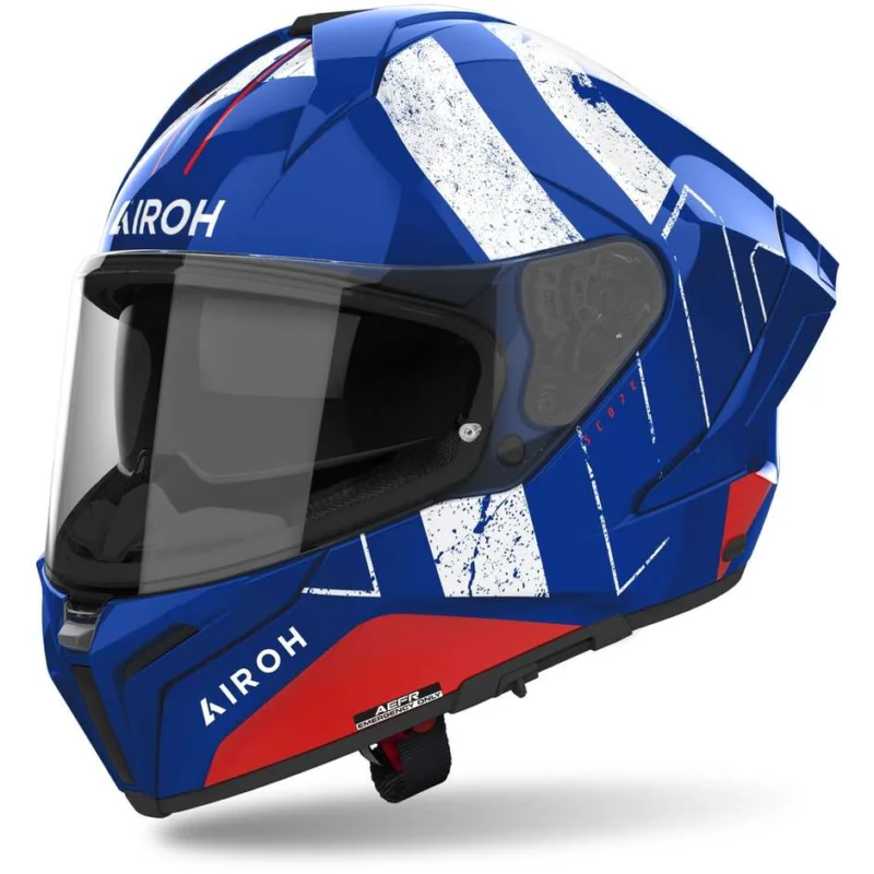 Ultimissimo Modello Casco Moto Integrale Airoh MATRYX SCOPE Blu Rosso Lucido