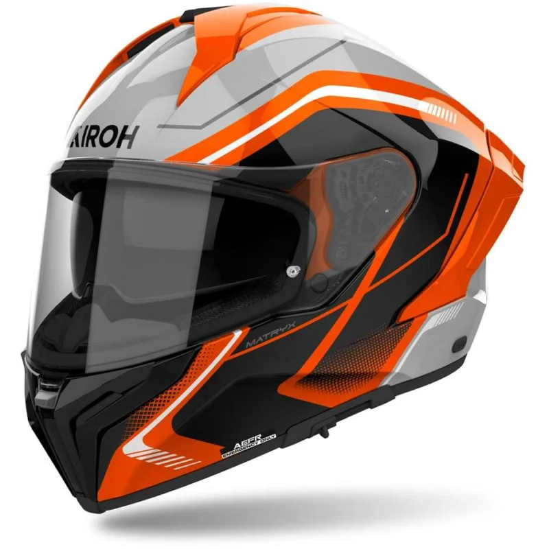 Casco Moto Integrale Airoh MATRYX WIDE Arancio Lucido Ultime Pezzi