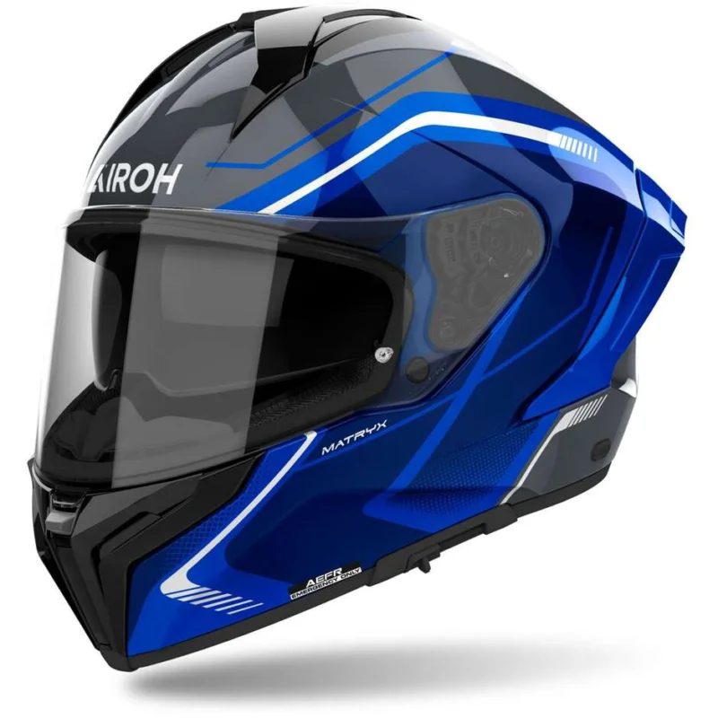 Casco Moto Integrale Airoh MATRYX WIDE Blu Lucido Prezzo Conveniente
