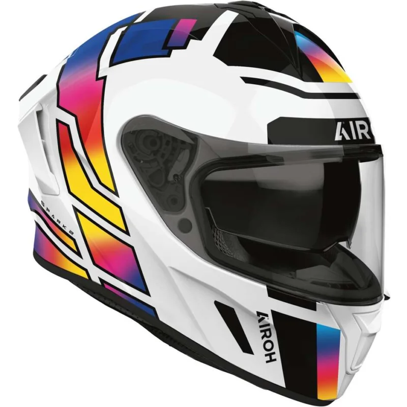 Prezzo Conveniente Casco Moto Integrale Airoh SPARK 2 LIVELY Rainbow Lucido