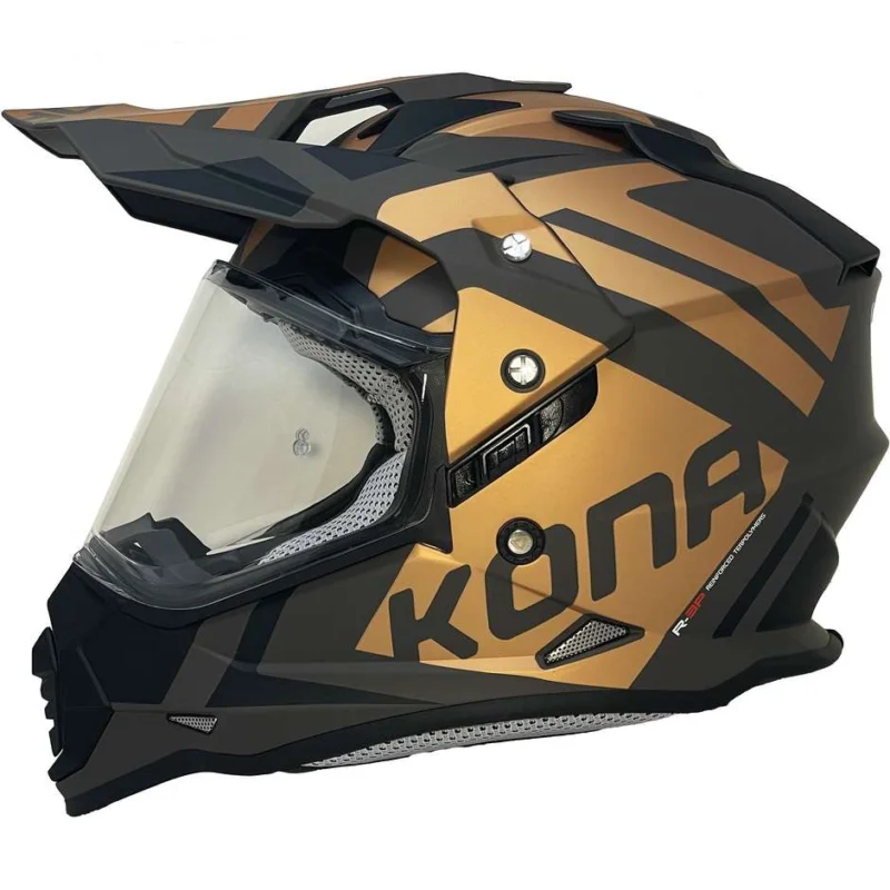 Super Prezzo Casco Moto Integrale All Road Vemar Kona Desert Bronzo Opaco