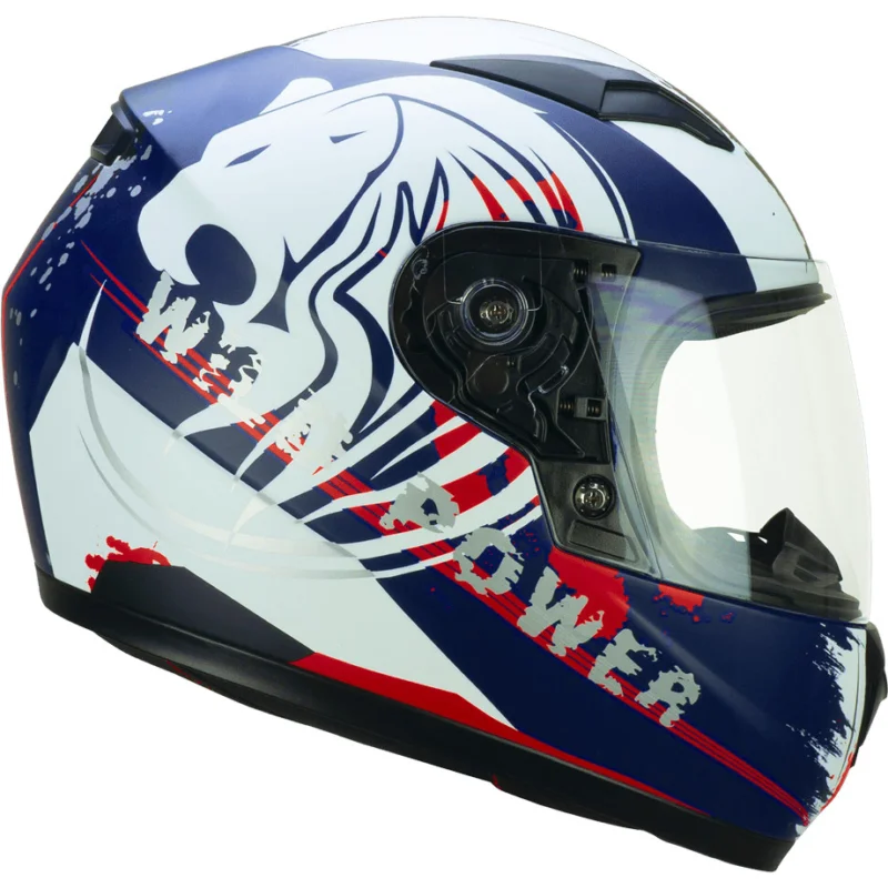 Casco Moto Integrale Bambino CGM 265g LUCKY WILD Blu Bianco Opaco Popolare