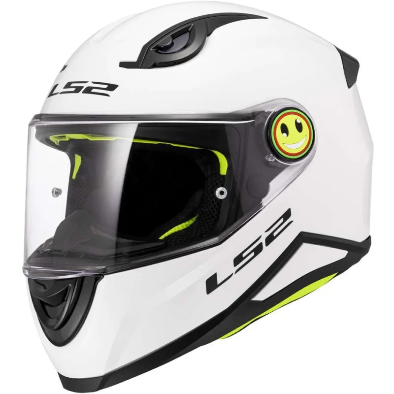 Casco Moto Integrale Bambino LS2 FF812 KID SOLID Bianco Spedizione Gratuita