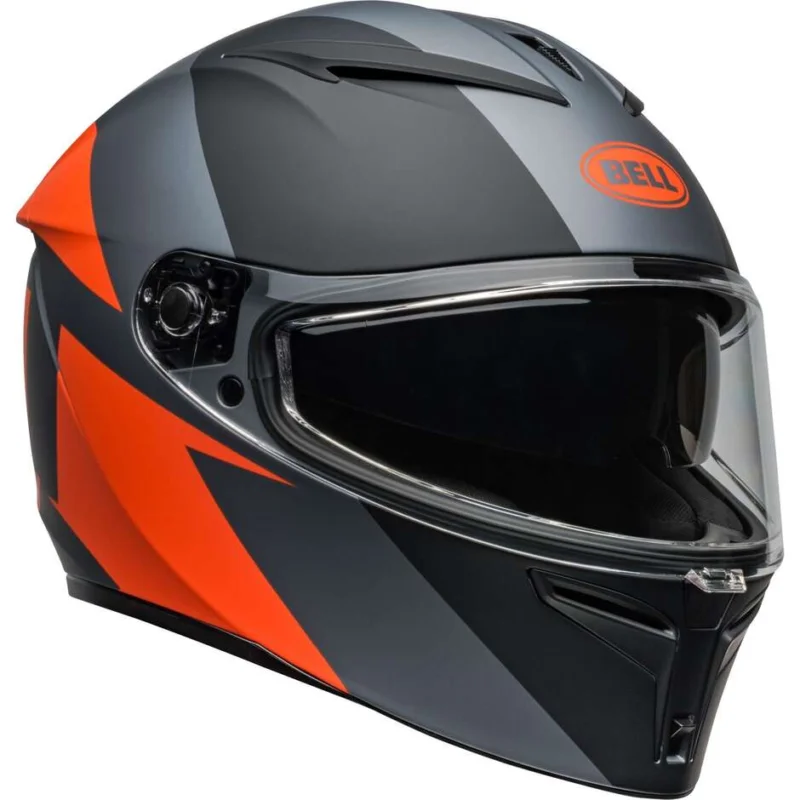 Economico Casco Moto Integrale Bell LITHIUM SHEAR Opaco Grigio Arancio