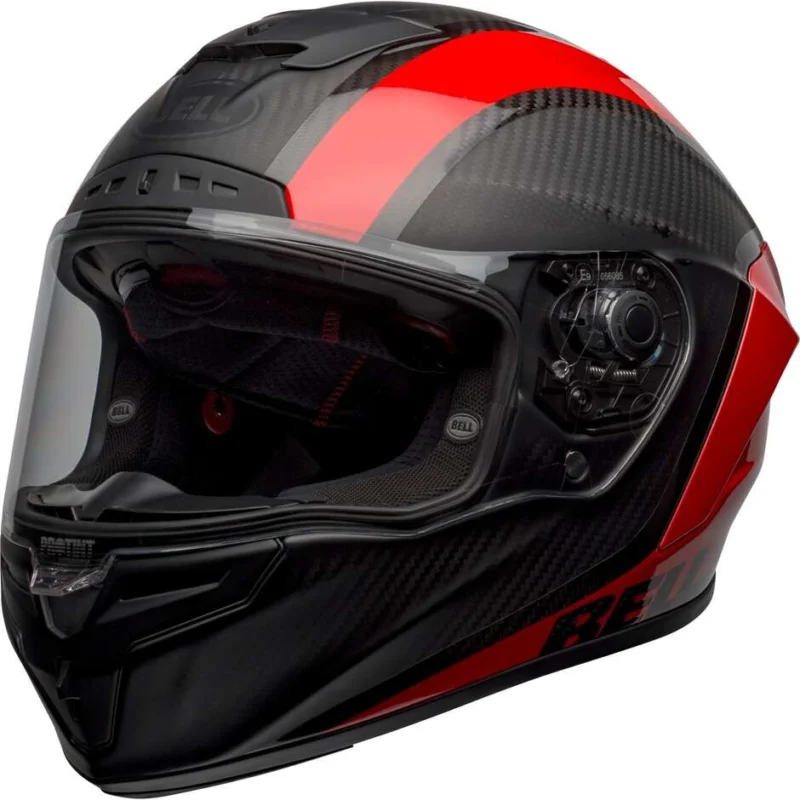 Popolare Casco Moto Integrale Bell RACE STAR DLX TANTRUM 2 Nero Rosso Opaco Lucido