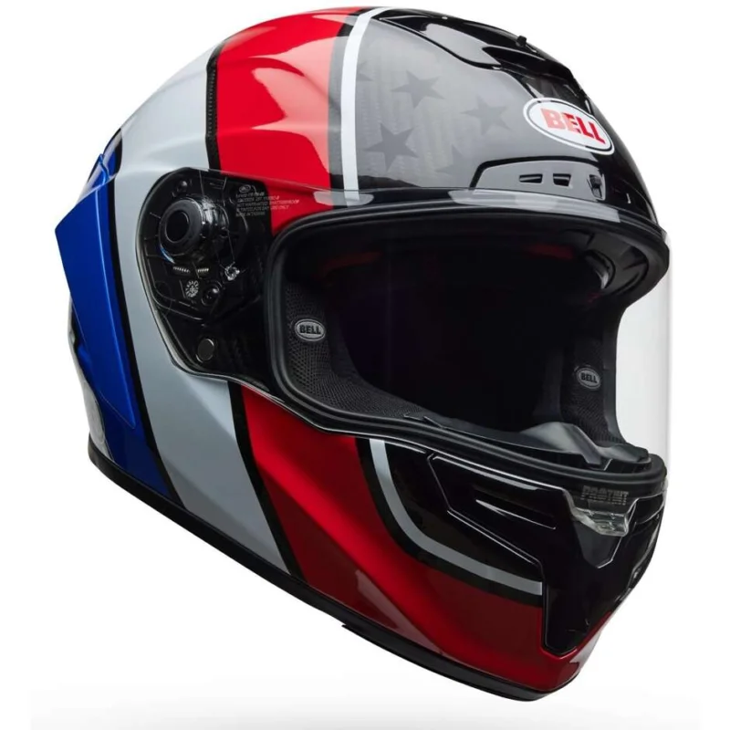 Casco Moto Integrale Bell RACE STAR FLEX DLX ROLAND SAND OLD GLORY Rosso Blu Occasione