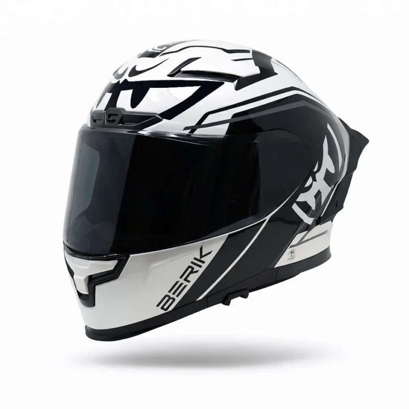 Casco Moto Integrale Berik FF871 Racing Nero Bianco Vendita Finale