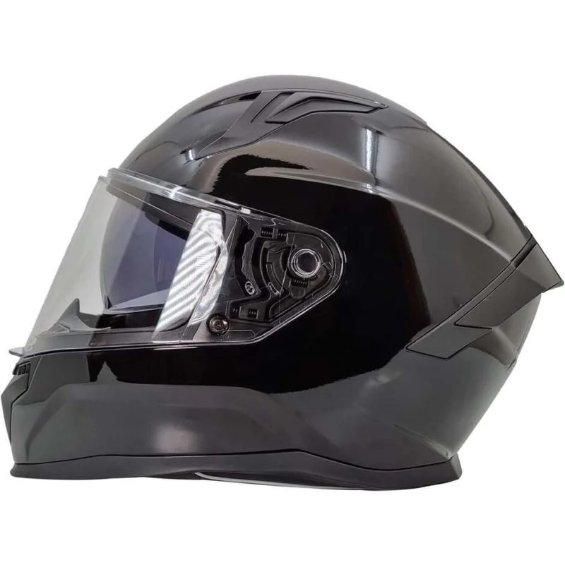 Casco Moto integrale Bhr 831 Rocket Doppia Visiera Nero Metallizzato Popolare