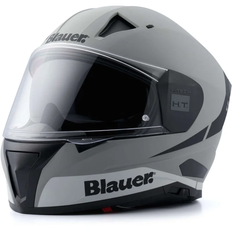 Occasione Casco moto Integrale Blauer NF01 Naca Doppia Visiera Grafica A Grigio Nero