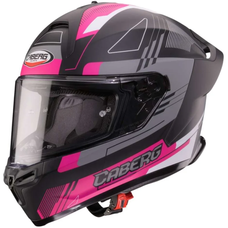 Sconto Casco Moto Integrale Caberg ROXTER COLT Nero Opaco Fucsia Bianco
