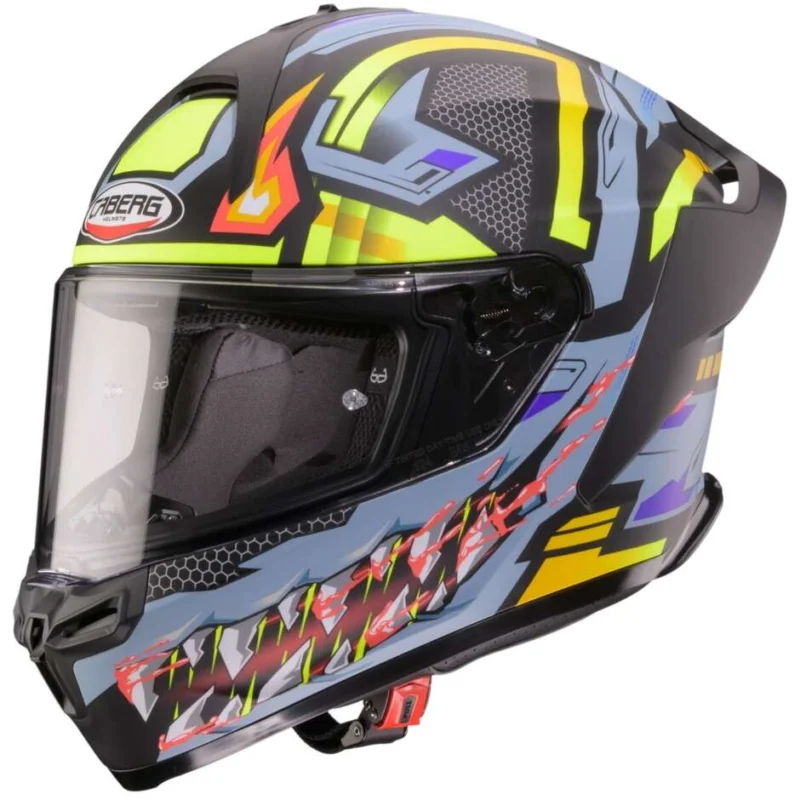 Ultima Occasione Casco Moto Integrale Caberg ROXTER HUNTER Nero Opaco Grigio Giallo Fluo
