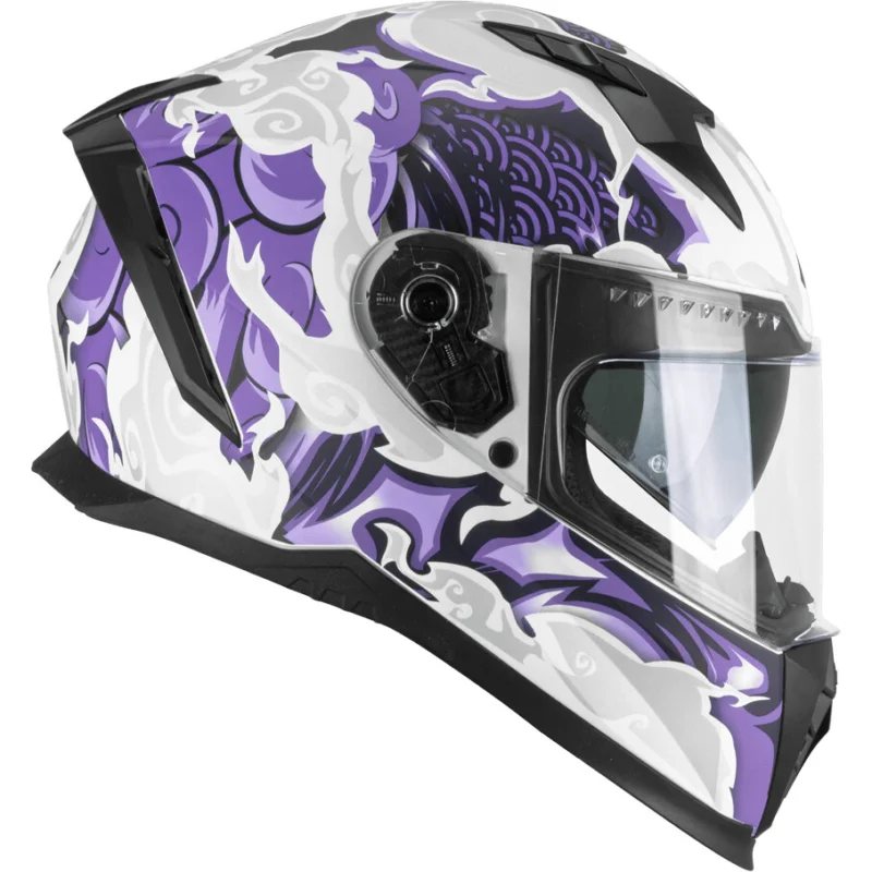 Casco Moto Integrale CGM 311F BLAST CLOUD Bianco Viola opaco Vendita Finale