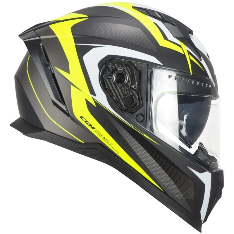 Casco Moto Integrale CGM 311G BLAST SPORT Nero Giallo fluo opaco Promozione