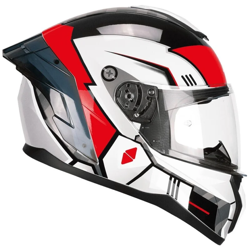 Casco Moto Integrale CGM330S RIOT SPACE Bianco Nero Rosso Offerta Lampo
