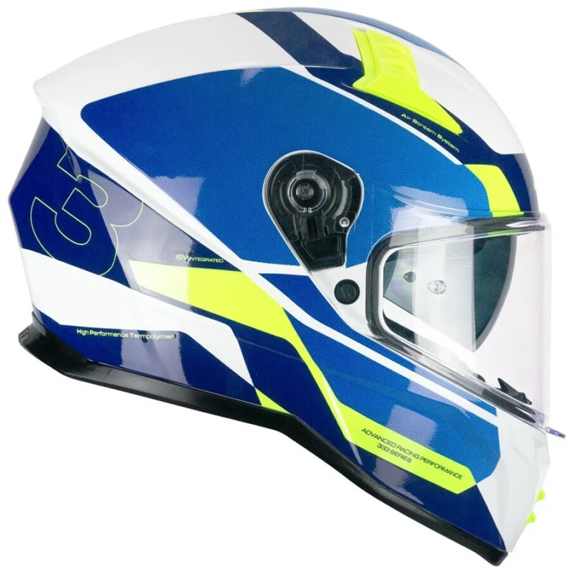 Casco Moto Integrale CGM333G ONYX SPORT Blu Giallo fluo Prezzo Di Fabbrica