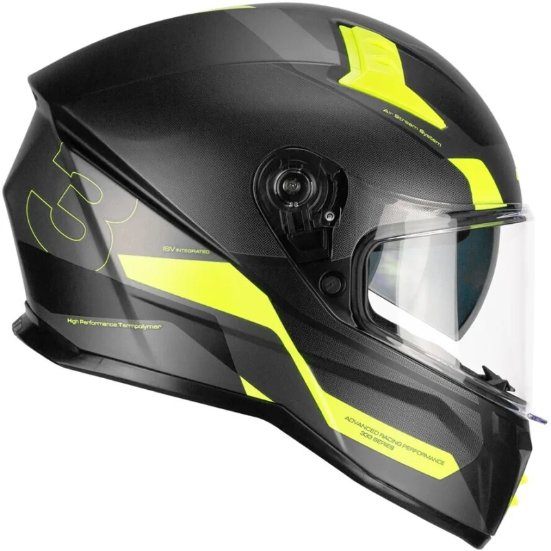 Casco Moto Integrale CGM333G ONYX SPORT Nero Giallo fluo opaco Economico