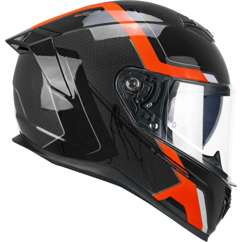 Acquista Ora Casco Moto Integrale CGM 361X AVENT FIBRA RIDE Nero Rosso fluo