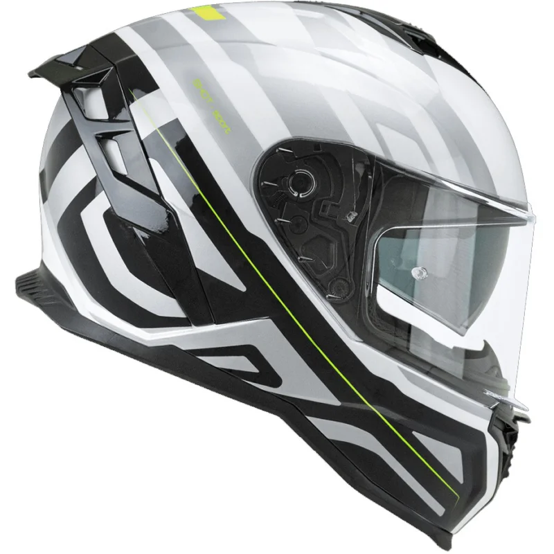 Casco Moto Integrale Cgm 363 SHOT Sport Bianco Giallo Spedito Oggi