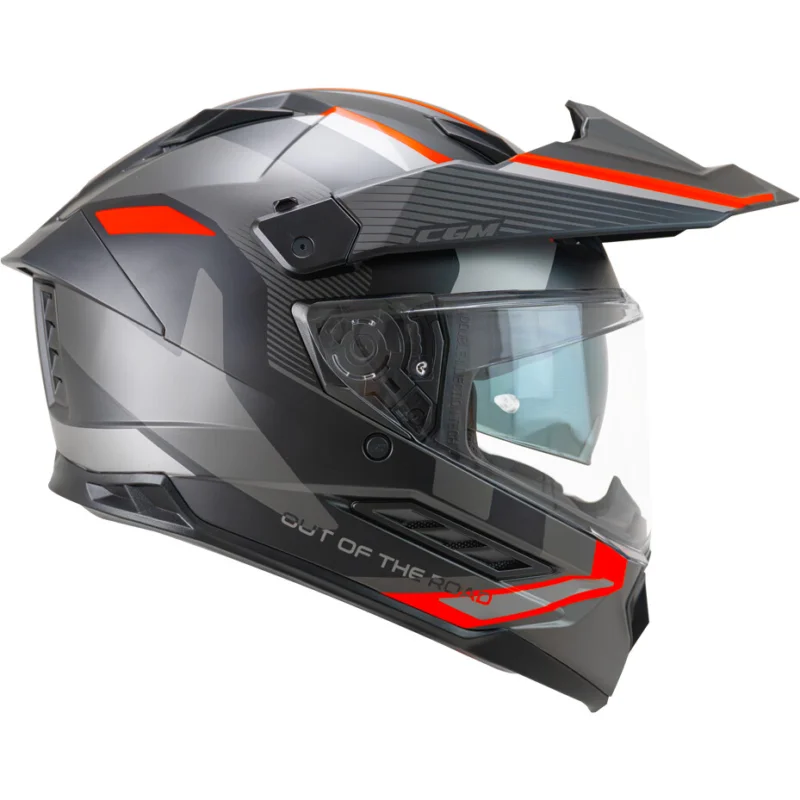 Casco Moto Integrale CGM 366G DUAL RANGER Nero Rosso fluo opaco Ultimissimo Modello