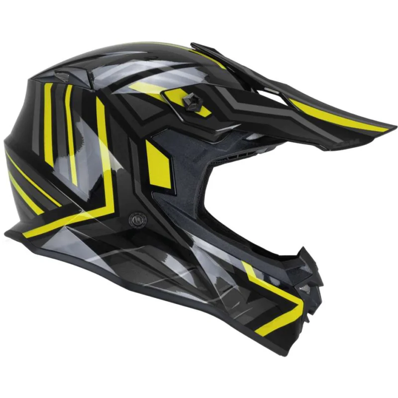 Casco Moto Integrale CGM 367G MUD-X FURY Nero Grigio Giallo Professionale
