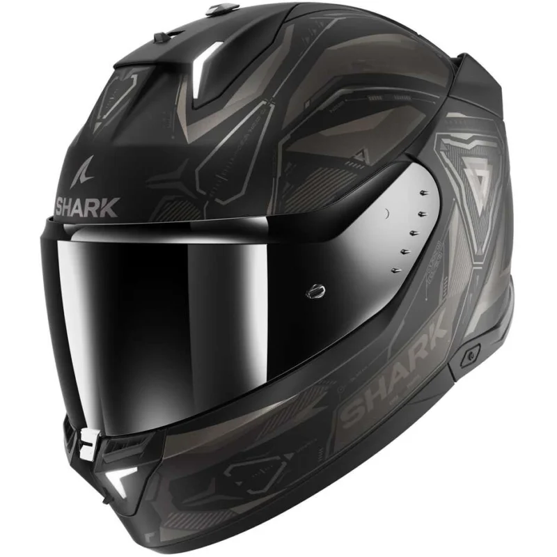 Pagamento Sicuro Casco Moto Integrale Con Led Shark SKWAL i3 LINIK MAT Nero Antracite Antracite