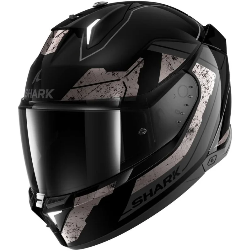 Casco Moto Integrale Con Led Shark SKWAL i3 RHAD Nero Cromo Antracite Miglior Prezzo