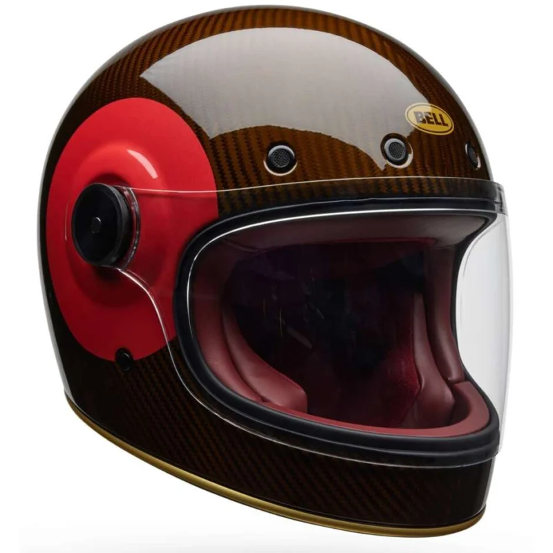 Non Perdere Casco Moto Integrale Custom Bell BULLITT GT CARBON TT Rosso Oro