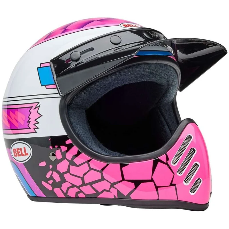 Casco Moto Integrale Custom Bell MOTO-3 2025 DEATHSPRAY Rosa Viola Promo Stagionale