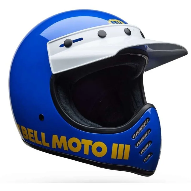 Casco Moto Integrale Custom Bell MOTO-3 CLASSIC Blu Subito Disponibile