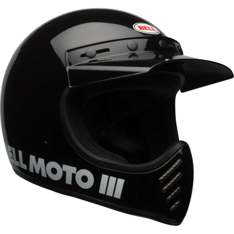 Ultimissimo Modello Casco Moto Integrale Custom Bell MOTO-3 CLASSIC Nero