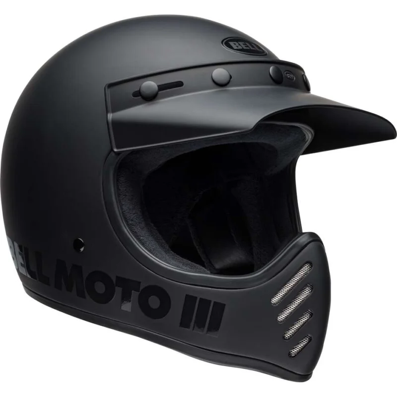 Casco Moto Integrale Custom Bell MOTO-3 CLASSIC Nero Opaco Lucido Nuovo Arrivo