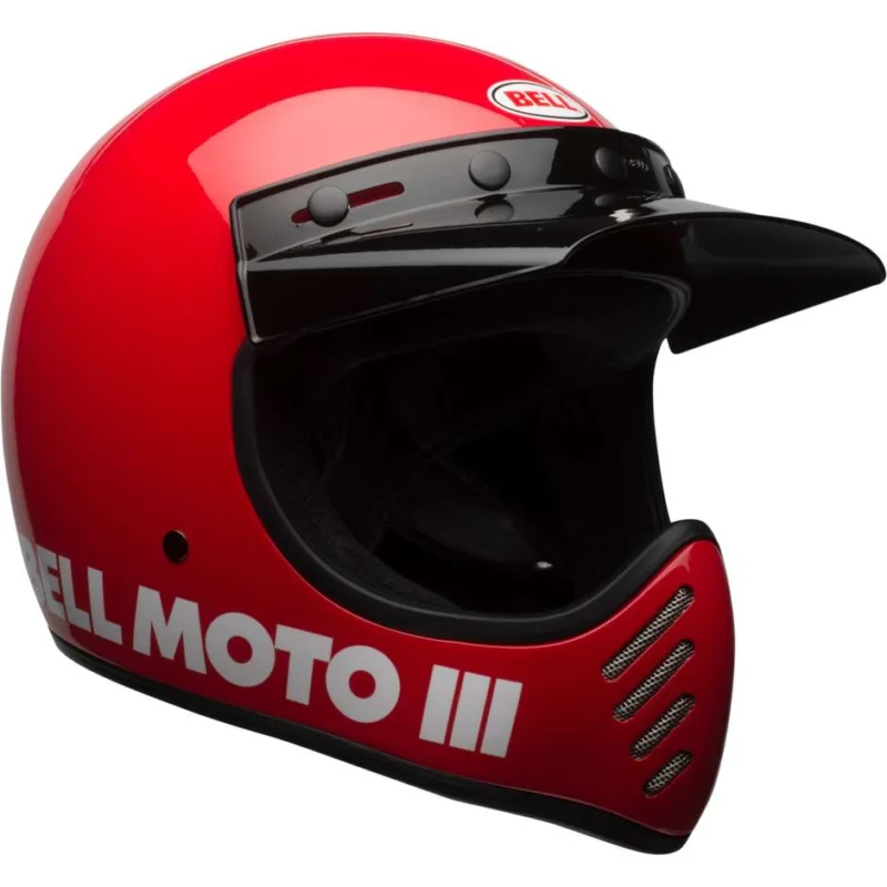 Casco Moto Integrale Custom Bell MOTO-3 CLASSIC Rosso Compra Oggi Stesso