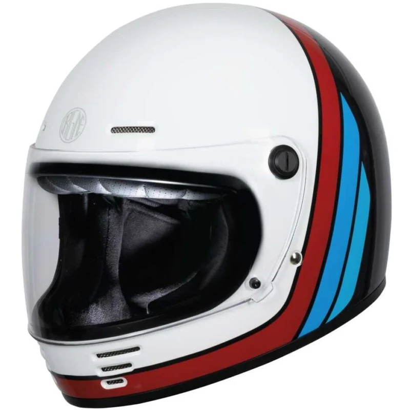 Casco Moto Integrale Custom ORIGINE OMEGA SUMMIT Rosso Bianco - Lucido 22.06 Spedito Oggi