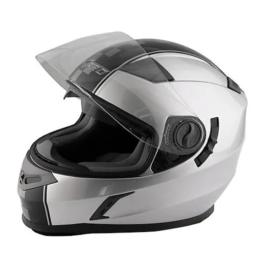 Casco Moto integrale Doppia Visiera A-Pro Dominator Silver Novità