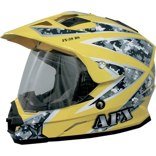 Casco Moto Integrale Dual Sport Afx FX-39DS Colorazione Yellow Urban Camo Offerta Del Giorno