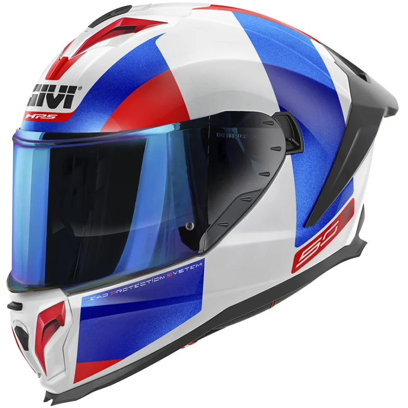 Spedito Oggi Casco Moto Integrale Givi 50.3 VISION Bianco Blu Rosso