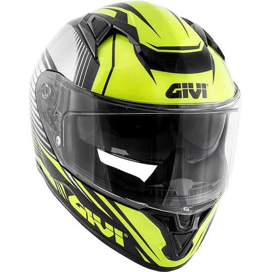 Ultimissimo Modello Casco Moto Integrale Givi 50.6 STOCCARDA Nero Giallo Fluo