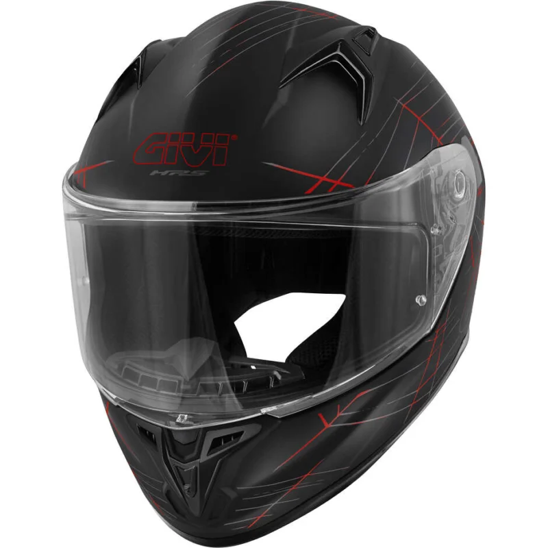 Casco Moto Integrale Givi 50.7F PHOBIA Nero Rosso Solo Oggi