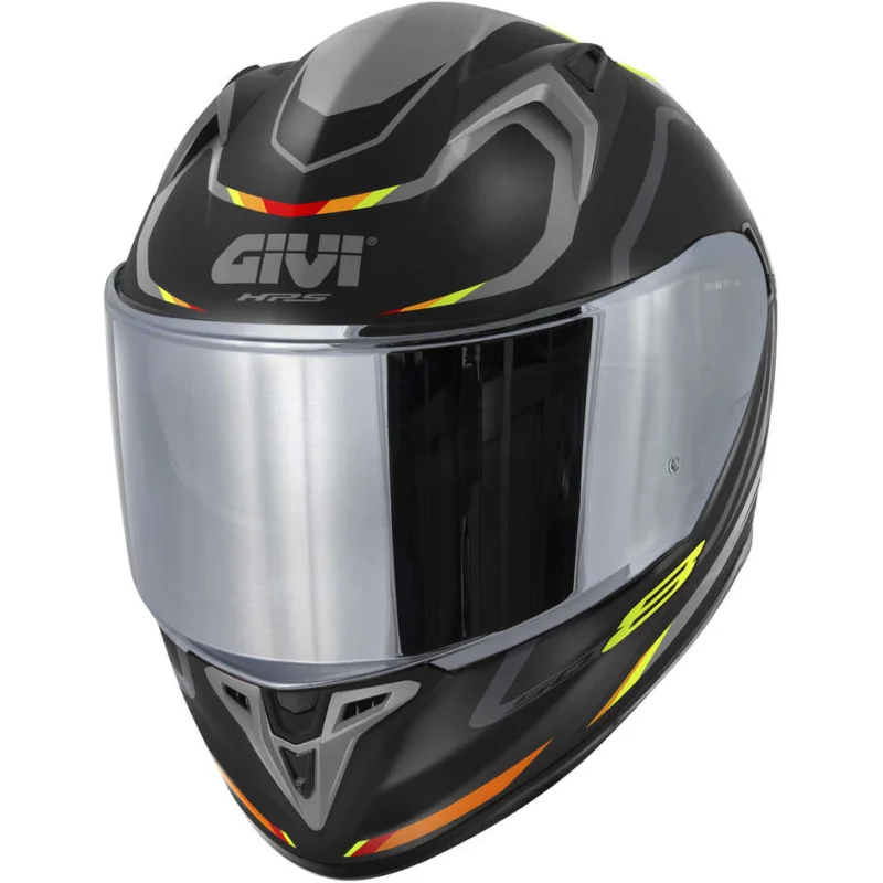 Ultimissimo Modello Casco Moto Integrale Givi 50.8F MACH1 Nero Opaco Grigio Rosso